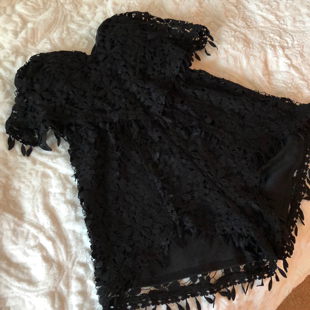 Black lace romper